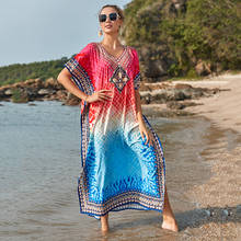 Женские платья-Кафтан больших размеров, длинное пляжное платье-туника 2024 - купить недорого