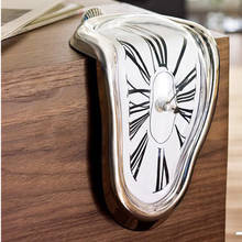 Плавильные настенные часы современного дизайна, новые сурреальные часы, украшение для часов, подарок, часы, Короткие стереоскопические бесшумные часы 2024 - купить недорого