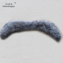 Linhaoshengyue-Collar de cuernos largos de piel de zorro plateado, 80cm, zorro Real 2024 - compra barato