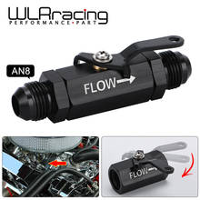 Wlr racing-an8 8an-8 uma válvula de desligamento de combustível em linha de alumínio com alavanca de cabo preto WLR-WLPV72-08 2024 - compre barato