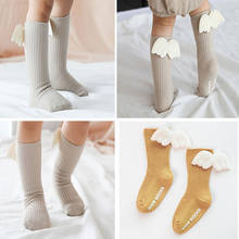 Тонкие хлопковые короткие носки для маленьких девочек в носки с крыльями стиле детские свободные летние милые носки для маленьких детей 2024 - купить недорого