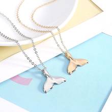 Whale Tail Pendant Boho Necklace for Women Dolphin Fishtail Choker Colar Mermaid Silver Color Necklaces Jewelry Accessories 2024 - buy cheap