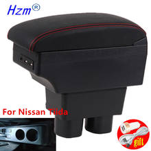 For Nissan Tiida C11 Armrest Interior Center Console Storage Box Arm Rest Car-Styling Decoration Accessories Parts with USB LED 2024 - buy cheap