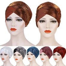 islamic headscarf bonnet Muslim women beading turban hijab caps india  3 pleats turban scarf femme musulman turbante mujer 2024 - buy cheap