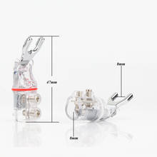 Conector de terminal de alto-falante de cobre puro, 4 unidades, hifi áudio y pá plugue, extremidade alta rodio banhado para cabo de alto-falante adaptador 2024 - compre barato