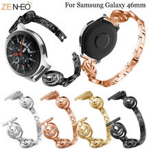 Correa de reloj de acero inoxidable para Samsung Galaxy, Accesorios inteligentes para Samsung Gear S3 Frontier, 22MM, 46MM, nueva 2024 - compra barato