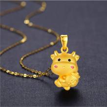 long not fade Women's Necklace 24K Gold COW Pendant Clavicle Necklace for Wedding Anniversary Jewelry Luxury Gold Jewelry Gifts 2024 - buy cheap