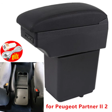 for Peugeot Partner II 2 armrest box universal car center Storage box accessories with USB LED 2024 - buy cheap