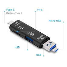 Lector de tarjetas multifunción tipo C/Micro USB/tarjeta OTG para tarjeta SD TF con adaptador de puerto USB/lector de tarjetas 2024 - compra barato