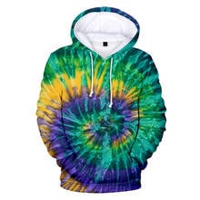 Sudaderas con capucha Tie Dye Textures 3D para mujer, jersey de manga larga, Sudadera con capucha psicodélica colorida, chaqueta de Hip Hop, abrigo 2024 - compra barato