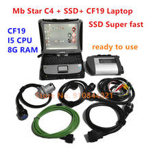 MB Star-herramienta de diagnóstico para coche, dispositivo con conexión SD C4, SSD 2021-06V, Software Windows 10 y militar Toughbook CF19 I5 CPU 8G RAM, portátil 2024 - compra barato