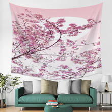 Cherry Tree Under The Moon Japan Wall Tapestry Cover Beach Towel Picnic Yoga Mat Home Decoration 2024 - buy cheap