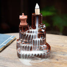 Ceramic Backflow Incense Cone Burner Holder Lotus Waterfall  Incense Burner For Living Room,bedrooms, Hotels, Temples, Cafes, Sa 2024 - buy cheap