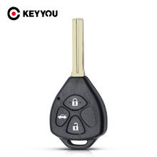 KEYYOU 3 Button Remote Car Key Shell Fob For Toyota Crown Entry key Case Housing TOY48 Uncut Blade Replacement 2024 - buy cheap
