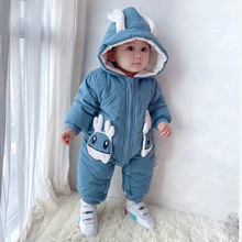Детский зимний комбинезон, утепленный бархатный комбинезон с хлопковой подкладкой, теплая одежда, плотный комбинезон, пальто для малышей 2024 - купить недорого