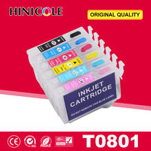 Hinicole Ink Cartridge Refillable Stylus Photo P50 T59 R265 270 285 290 360 Printer Cartridges For Epson T0801 2024 - compre barato