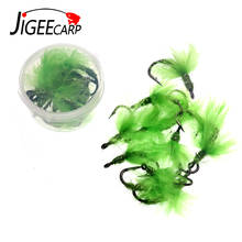 JIGEECARP 4/10pc Camouflage Carp Fishing Hook Water Grass Moss Rig Bait Hook For Fishing Carp Artificial Crank Hook Carp Flies 2024 - buy cheap