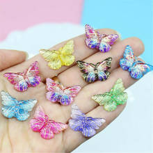 10Pcs/Set Colorful Resin Butterfly Charms Pendant DIY Making Necklace Jewelry 2024 - buy cheap