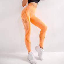 Calça legging feminina elástica sem costura, rasteirinha para ginástica push up calça esportiva cintura alta calça para treino corrida 2024 - compre barato