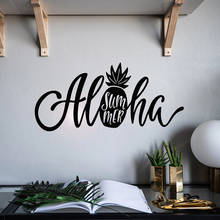 Wall Decal Lettering Summer Hawaii Pineapple Beach Style Home Decor for Bedroom Living Room Vinyl Wall Stickers Art Mural M547 2024 - buy cheap