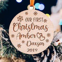 Our First Christmas Personalized Chirtsmas Ornament Family Christmas Custom Tree Decoration Christmas Gift Wedding Favor 2024 - buy cheap