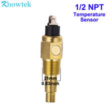 1/2 NPT 21mm Thread Diesel Engine Oil Water Temperature Sensor 120C alarm brass universal 6V-24V for Generator VDO type 2024 - buy cheap