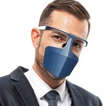 Protetor transparente máscara de plástico para protetores de rosto máscaras para rosto com olho escudo claro homem e mulher adulto segurança à prova de respingo 2024 - compre barato