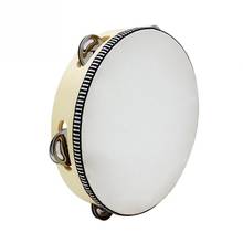 8'' Tambourine For Kids Educational Toy Hand Held Drum Wooden Ring Round  Sheepskin Drumhead Musical 2024 - buy cheap