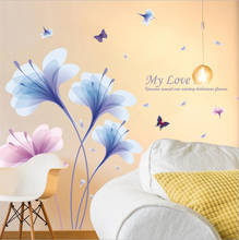 3d fantasia flor adesivo de parede sala estar quarto decoração da parede moderna casa arte mural 2024 - compre barato