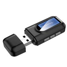 New 5.0 Bluetooth Adapter Wireless LCD Display USB Bluetooth Receiver Music Audio Transmitter for PC TV Car 3.5mm AUX Adaptador 2024 - buy cheap