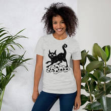 Esqueleto e gatos gótico camiseta feminina moda 100% algodão casual gráfico engraçado citações hipster estética unisex camiseta topo tshirts 2024 - compre barato