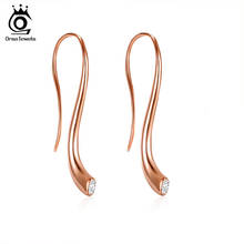 ORSA JEWELS 2019 Hot Trendy Rose Gold Color Earrings 100% Allergy Free Earrings with White Cubic Zirconia Stone Earrings OE168 2024 - buy cheap