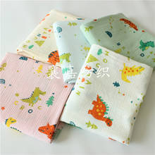 Cotton Fabric Double Cotton Crepe Dinosaur Printed Baby Children Blanket Pajama Cover Cartoon Fabric 2024 - buy cheap