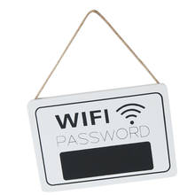 Single-sided WiFi Password Chalkboard, Wall Hanging Wooden Plaque, Wooden Internet Sign for Wall Door Home Cafe Bar Decor 2024 - buy cheap