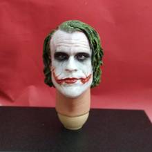 1/6 Scale Classical Heath Ledger Head Sculpt Male Soldier Joker Prequel Evil Head Carving Model Toy Collection 2024 - buy cheap