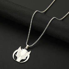 2021  Moon Wolf Necklace and 55 cm Chain Stainless Steel Necklace Models Cool Animal Pendant 2024 - buy cheap