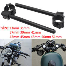 Motorcycle Cafe Racer Adjustable Racing CNC Black Clipon Clip On Front Fork Handlebar Handle Bar 33 35 37 39 41 43 45 48 50 51mm 2024 - buy cheap