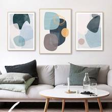 Abstract Geometric Wall Art Canvas Painting Multicolored Blue Green Poster Print Scandinavian Decorative Picture for Home DEcor 2024 - buy cheap