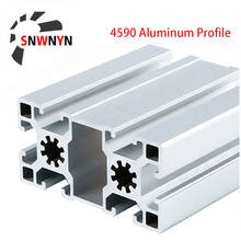 Extrusão de perfil de alumínio 4590, trilho linear anodizado padrão europeu, comprimento 4590, 100, 500, 600mm para impressora 3d cnc 2024 - compre barato