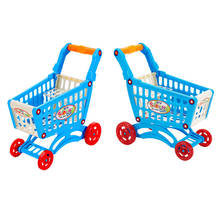 Mini carrito de compras de plástico para niños, juguete clásico de simulación de supermercado, regalo de Navidad 2024 - compra barato