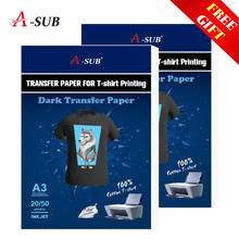 A3 T-shirt Transfers Photo Paper Iron-on heat press printer for 100% Cotton Fabrics Cloth inkjet Printing Design 2024 - buy cheap