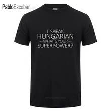 I Speak Hungarian Hungary Funny T Shirt Man Streetwear Casual Short Sleeve Round Neck Cotton T-Shirt Men Clothing Summer Tops 2024 - buy cheap