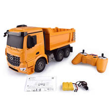 Camión de juguete teledirigido de 6 canales, 2,4 Ghz, 1:24, camión de construcción de aleación y plástico, RTR para niños, regalos de navidad 2024 - compra barato