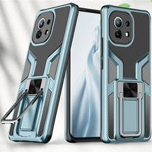 Hybrid Hard PC Tough Armor Dual Layer  Case For Xiaomi Mi 11  Magnetic Car Holder Bumper Shockproof Cover For Mi11 Phone Coque 2024 - buy cheap