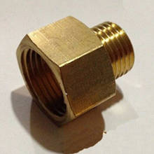 Brass Reducer Hex Head M10x1mm Female to M8x1mm Male Thread Reducing Bush adapter Fitting for Pressure gauge 2024 - buy cheap