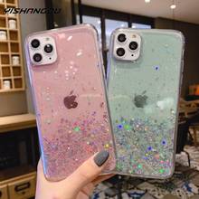 YISHANGOU For iPhone 11 12 Pro Max XS XR X 8 7 6s Glitter Crystal Clear Epoxy Soft Case For iPhone 12 Mini 6 6s Plus Cover 2024 - buy cheap