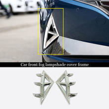 ABS Chrome Car front fog lampshade cover frame Cover Trim Sticker Car Styling For Hyundai Elantra CN7 2020 2021 Accessories 2pcs 2024 - buy cheap