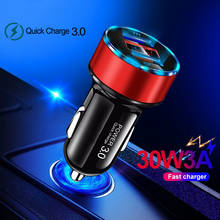 Dual USB Car Charger LED Display  Cigarette Socket Lighter Fast Charger  USB Adapter for iPhone Samsung Huawei Xiaomi Car Phone 2024 - buy cheap
