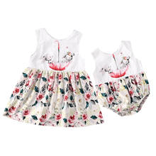 Newborn Baby Girl Easter Clothes Sister Matching Set Bunny Romper Sleeveless Dress Summer Outfits 2024 - buy cheap
