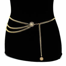 Women Lady Sexy Silver Gold Waist Back Chain Rhinestone Belly Lower Body Jewelry 2024 - buy cheap